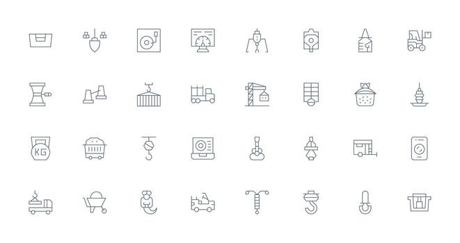 Load Visual Pack containing 32 Thin Line Icons Neatly Designed Icons for Web Platforms vector
