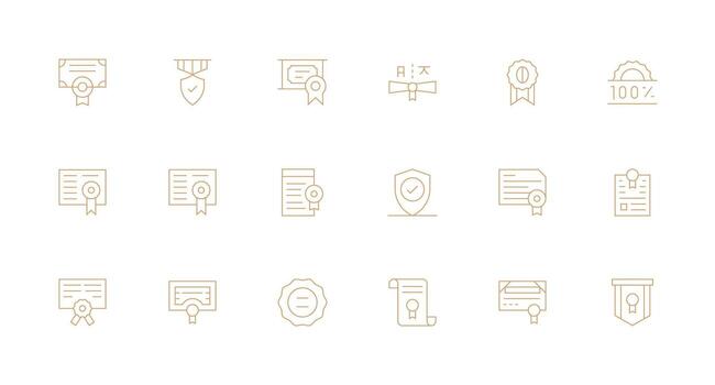 Minimal Line Icons from Licensed Set with 18 Vectors User Interface Icons for Digital Products