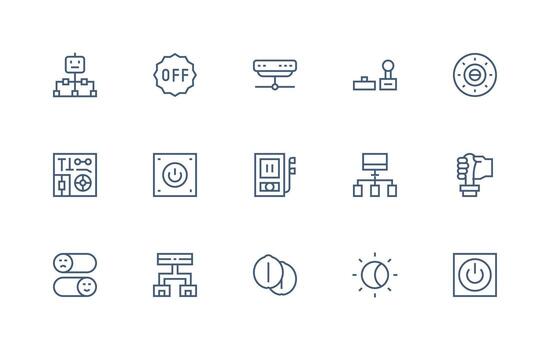 15 Regular Line Vectors for Switch Theme Icon Set