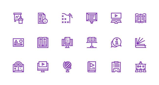 tutorial diseño íconos presentando 18 en fuerte carrera línea estilo de múltiples fines icono paquete para plantillas vector