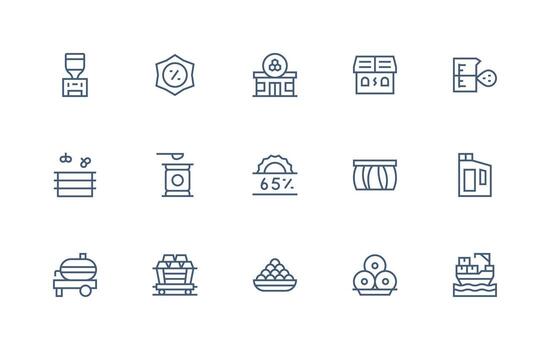 Bulk Set with 15 Regular Line Icons Fully Editable Icon Set for Web vector