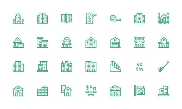 Bold Line Icons from Property Set with 28 Vectors Reliable Icons for All Interfaces