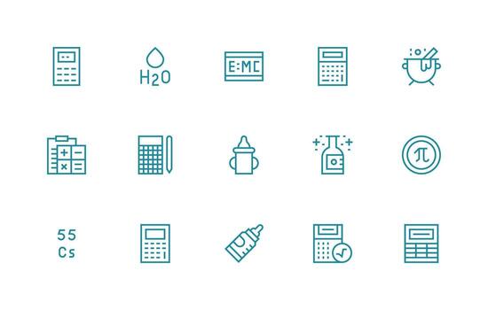 Formula including 15 Regular Line Illustrations Core Icon Collection for Daily Tasks vector