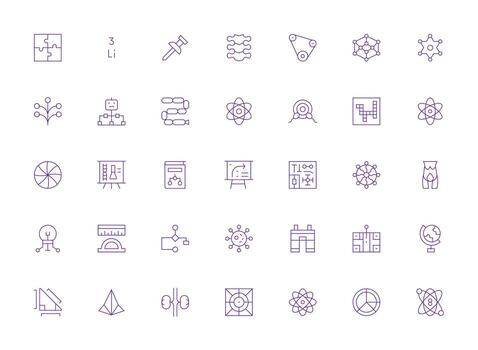 Light Line Icons from Diagram Set with 35 Vectors UI-Ready Icon Collection