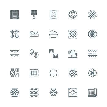 textura diseño íconos presentando 25 en medio carrera contorno estilo bien estructurado íconos para creativo utilizar vector