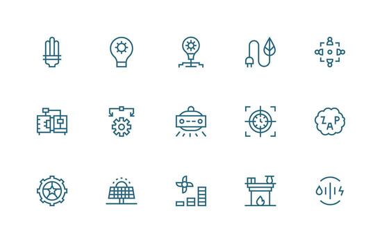 eficiente diseño íconos presentando 15 en regular línea estilo pulcramente diseñado íconos para web plataformas vector