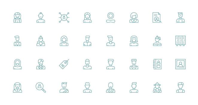 32 Thin Line Style Icons from Individual Collection Core Icon Collection for Daily Tasks vector