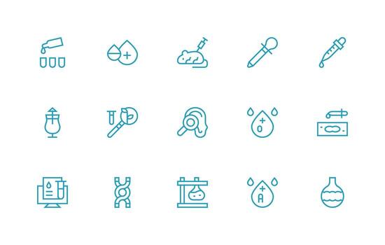 prueba incluso 15 regular línea ilustraciones esencial íconos para rápido ui edificio vector