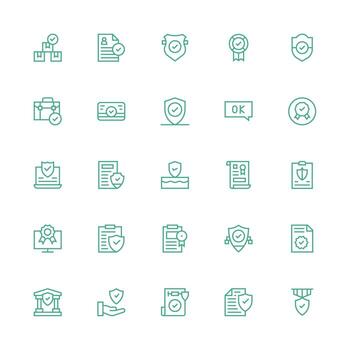 medio carrera contorno estilo obediente íconos con 25 vectores bien estructurado íconos para creativo utilizar