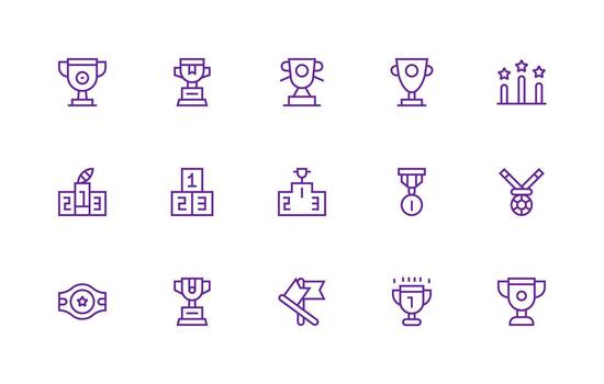 15 regular línea diseños para concurso íconos ui y ux enfocado icono colección vector