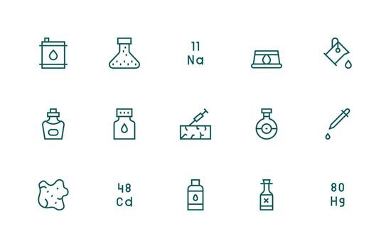 15 Regular Line Style Icons from Substance Collection Display Icon Pack vector