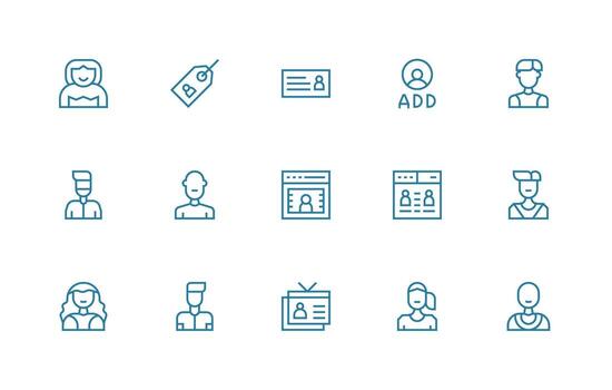 abonado icono conjunto con 15 regular línea gráficos píxel Perfecto icono conjunto vector