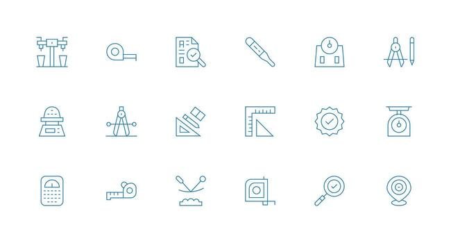 Accurate Icon Collection with 18 Minimal Line Designs Interface Icon Collection for Daily Projects vector