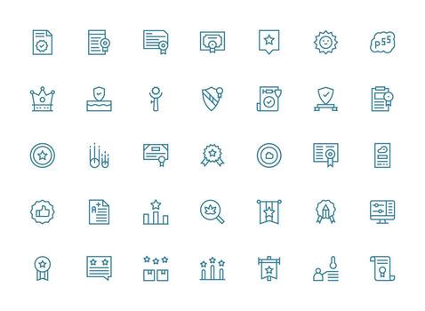 35 Regular Clean Line Style Icons from Quality Collection Scalable Icons for All Themes vector