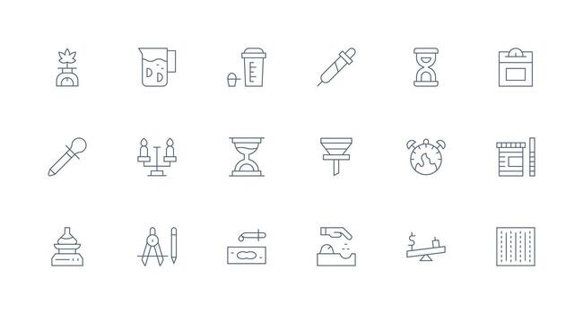Minimal Line Icons from Measure Set with 18 Vectors UI Icon Set