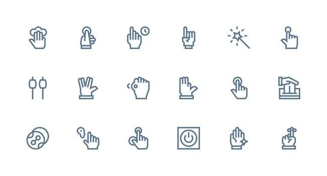 18 Strong Stroke Line Vectors for Activate Theme Flexible Icon System for Web Interfaces
