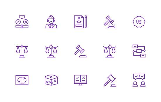 15 Decision Icons in Regular Line Aesthetic Core Icon Collection for Daily Tasks vector