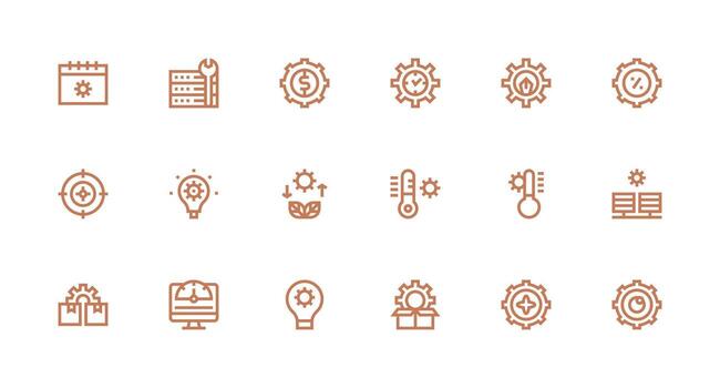 mejoramiento visual paquete conteniendo 18 fuerte carrera línea íconos núcleo icono colección para diario Tareas vector