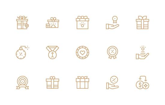 Regular Line Icons from Bonus Set with 15 Vectors Complete Icon Set for Mobile Apps