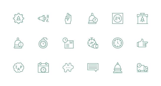 Minimal Line Icons from Prompt Set with 18 Vectors Icon Set