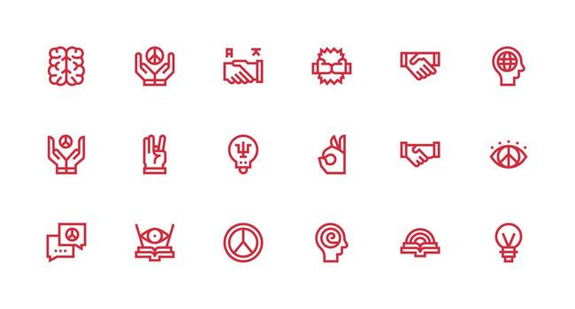 Understanding Icon Collection with 18 Strong Stroke Line Designs Responsive Icon Set for Flexible Layouts vector