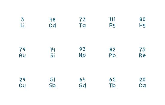 Periodic Icon Set with 15 Regular Line Graphics Essential Icons for Rapid UI Building vector