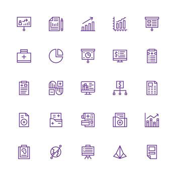 medio carrera contorno estilo gráfico íconos con 25 vectores completamente editable icono conjunto para web