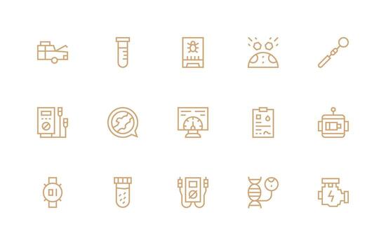 15 Regular Line Vectors for Diagnostics Theme Multi-Style Icons for Creative Projects