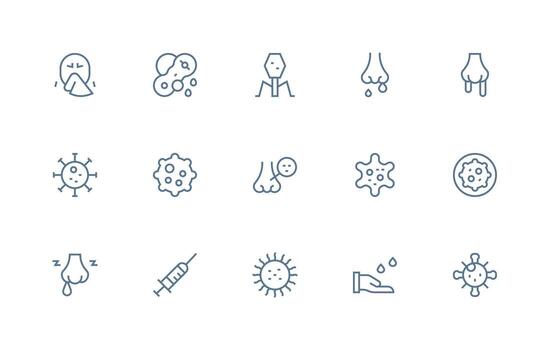 15 Regular Line Style Icons from Flu Collection UI Icon Set vector