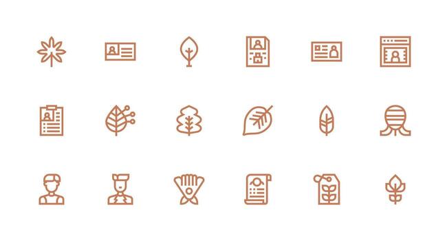 18 Icons for Bio in Strong Stroke Line Format Neat Icon Set vector