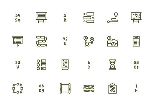 24 Thick Line Line Style Icons from Sequence Collection Neatly Designed Icons for Web Platforms vector