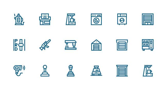 Strong Stroke Line Icons from Automatic Set with 18 Vectors User Interface Icons for Digital Products