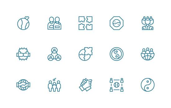 15 Regular Line Icons for Unity Graphics Essential Icons for Rapid UI Building vector