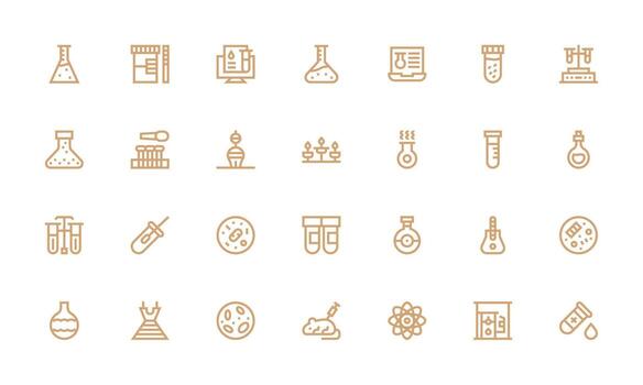 Experiment featuring 28 Icons in Bold Line Design UI Icon Set vector
