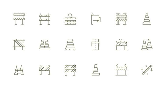 palabra clave sin nombre icono colección con 18 mínimo línea diseños completar icono haz para web diseño vector