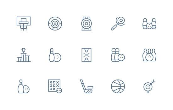 Scoring featuring 15 Icons in Regular Line Design High-Resolution Icons for Any Platform vector