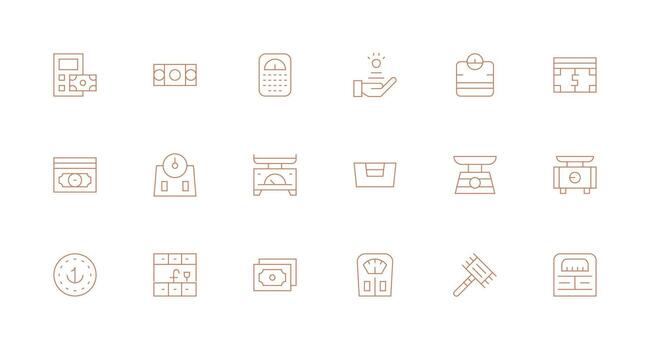 18 Minimal Line Designs for Pound Icons All Device Compatible Icon Set vector