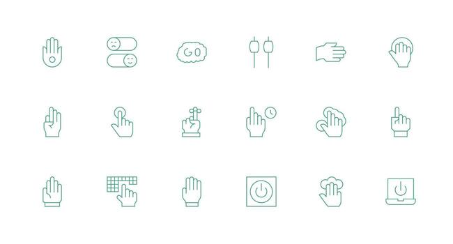 mínimo línea estilo activar íconos con 18 vectores limpiar icono colección para web utilizar