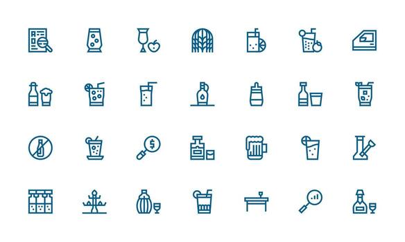 28 Bold Line Style Icons from Glass Collection Simple Icons for Interface and Wireframes vector