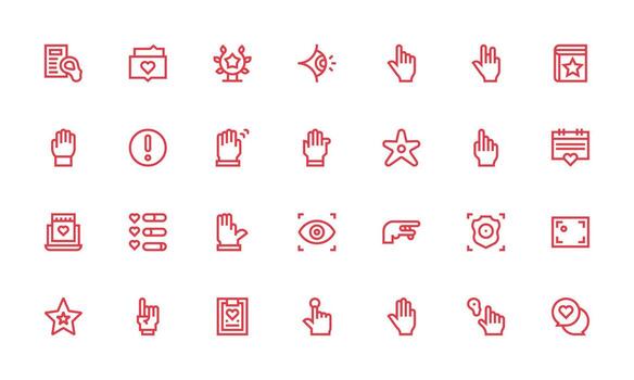 Highlight Icon Collection with 28 Bold Line Designs Core Icon Collection for Daily Tasks vector