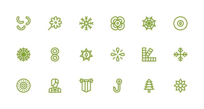 18 íconos para gráfico elemento en fuerte carrera línea formato de múltiples fines icono paquete para plantillas vector