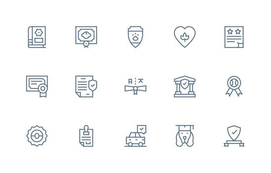Regular Line Icons from Certified Set with 15 Vectors Balanced Icon Set for Functional Design