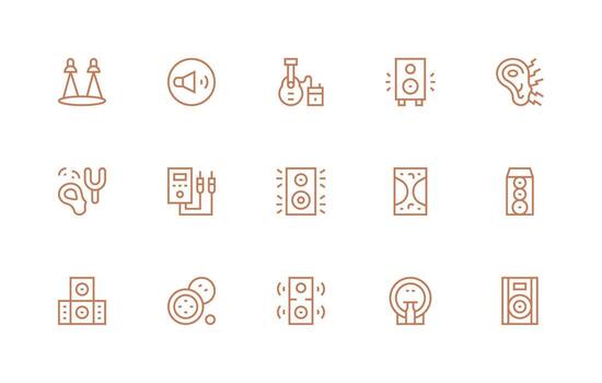 15 Regular Line Vectors for Amplifier Theme Scalable Icons for All Themes