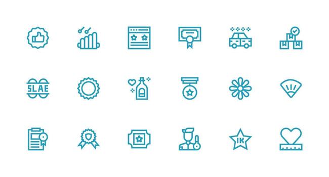 18 fuerte carrera línea íconos para calidad gráficos escalable íconos para todas temas vector