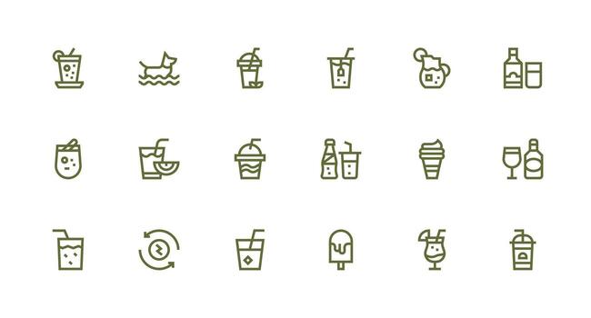 Strong Stroke Line Style Refreshment Icons with 18 Vectors Full Icon Library for UI Designers
