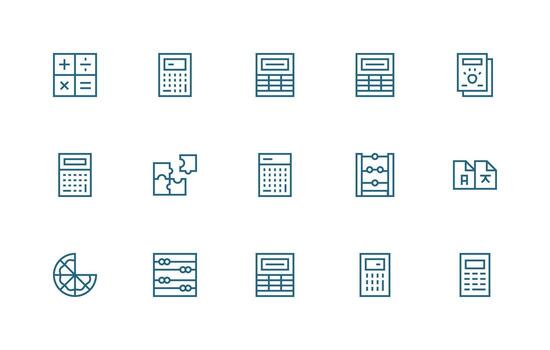 Regular Line Icons from Divide Set with 15 Vectors Reliable Icons for All Interfaces