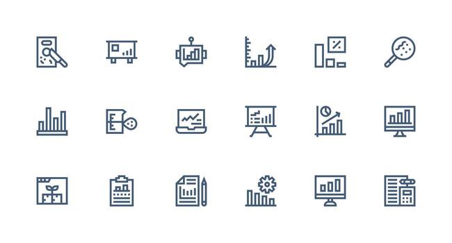 fuerte carrera línea íconos desde métrica conjunto con 18 vectores ui y ux enfocado icono colección