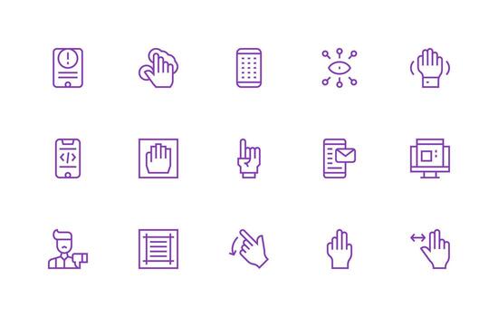 Regular Line Icons from Ux Set with 15 Vectors Display Icon Pack