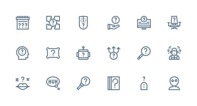 18 fuerte carrera línea estilo íconos desde desconocido colección básico icono serie vector