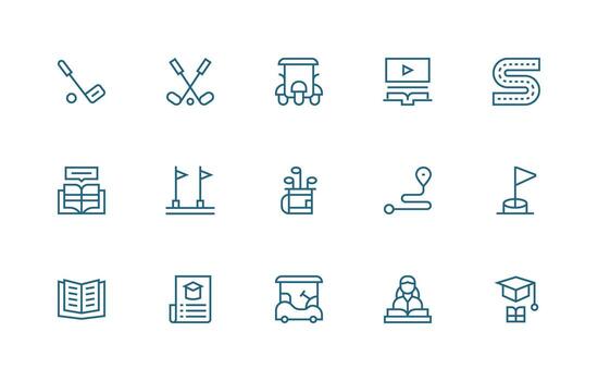 15 Icons for Course in Regular Line Format Icons Built for Visual Consistency Pack vector